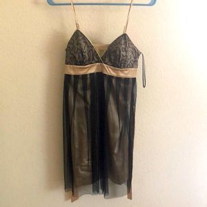 Sexy gold/black dress